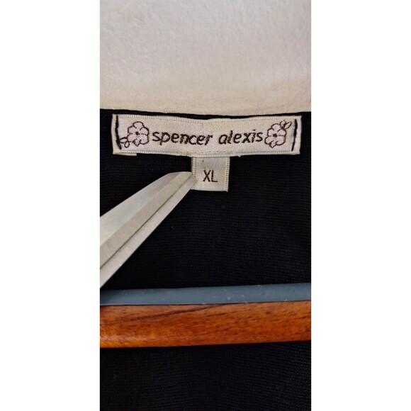 SPENCER ALEXIS Floral Lace Silk Blend Cardigan Blouse XL Bejeweled Glam Regency - Picture 3 of 9